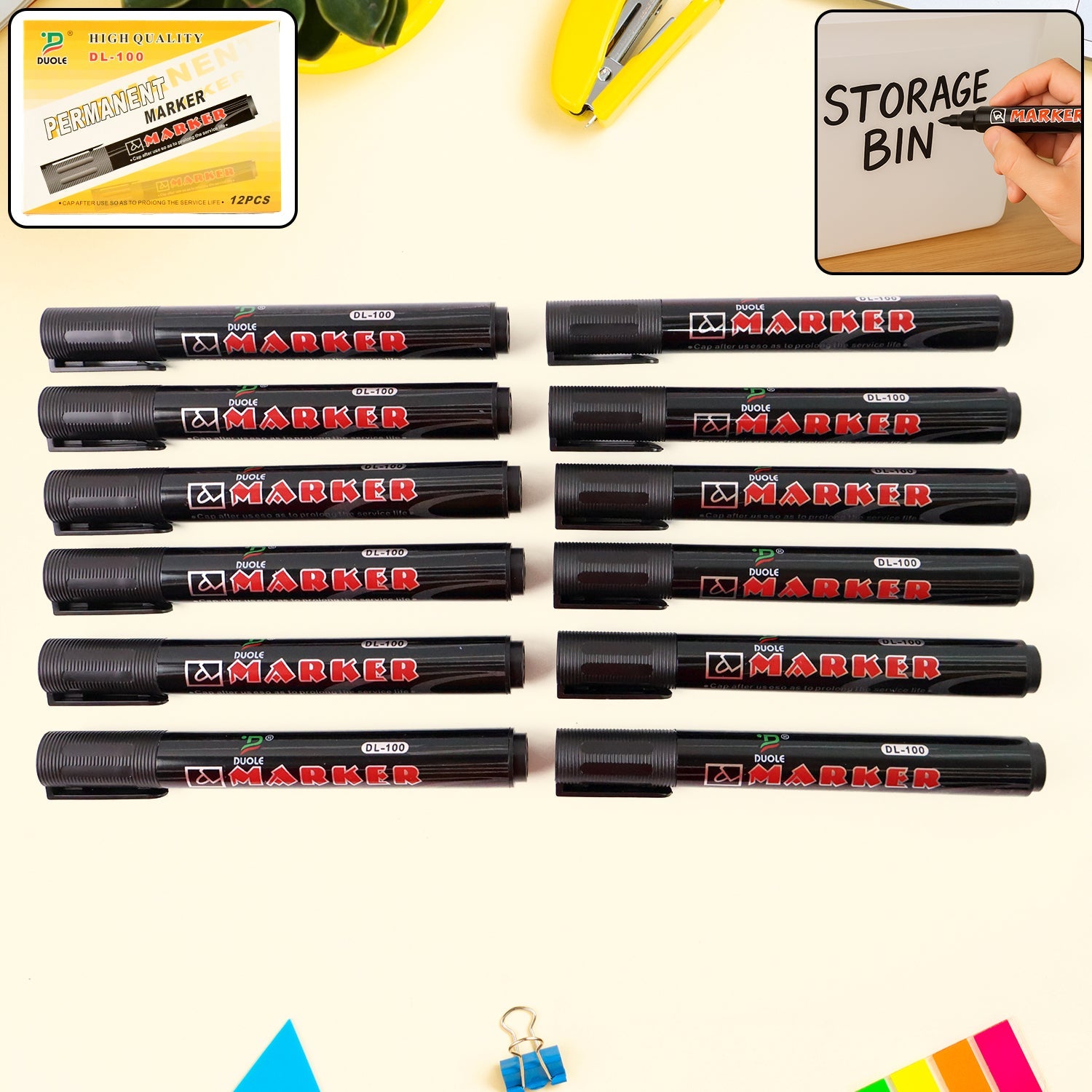 Premium Permanent Black Marker Pen Set Premium Permanent Black Marker Pen Set